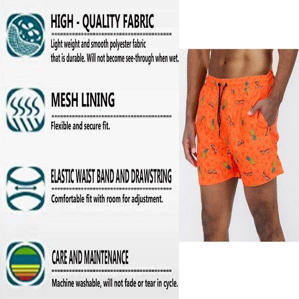 Swimwear - Paisley Bandana Print Swimming Shorts - VacationGrabs