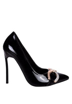 Cocktail Buckle Embellished Stiletto Pump Shoes
