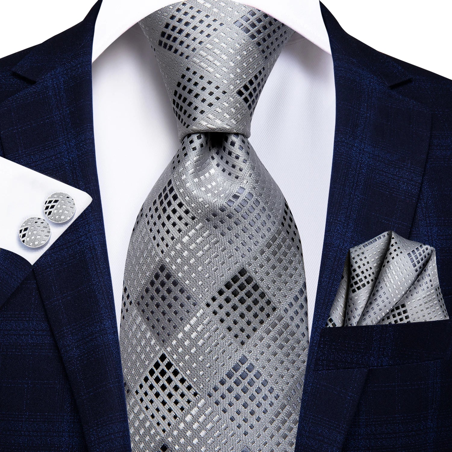 Men's Black Silk Paisley Tie for Travel-Friendly Style