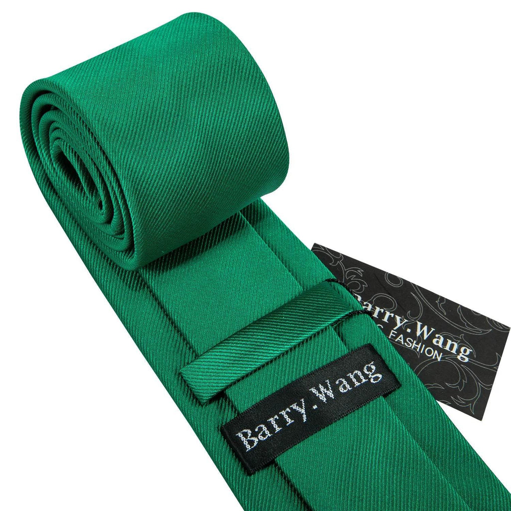 Green Silk Tie Set for Men: Multiple Shades Available - VacationGrabs