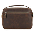 Genuine Leather Shoulder Bag – Retro Men's Crossbody with Handle - VacationGrabs