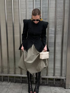 Black structured blazer clothing for women, perfect for stylish outings
