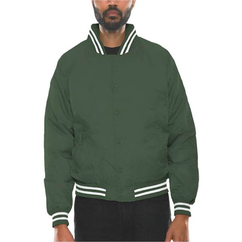 Men's green bomber jacket, lightweight for casual wear