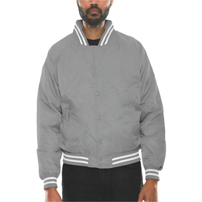 Gray WEIV bomber jacket, lightweight and stylish for casual wear