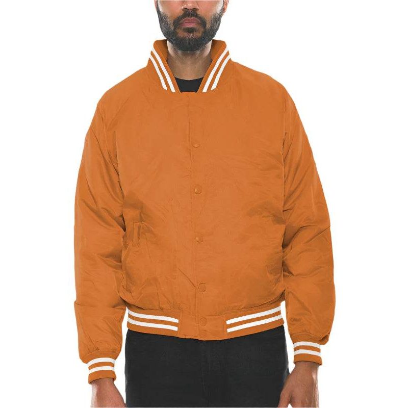 Men's orange WEIV bomber jacket, lightweight, casual wear