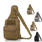 Military style shoulder bag in khaki, ideal for travel and outdoor use
