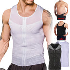 Men's compression shirt, black, breathable fabric for athletic support