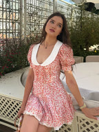 Floral summer dress for the summer, lightweight fabric for warm days