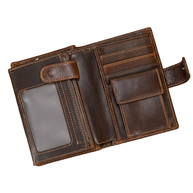 High-Quality Men’s Coin Purse for Credit Cards Leather Short