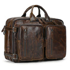 VacationGrabs leather backpack backpack for travel, rich brown color