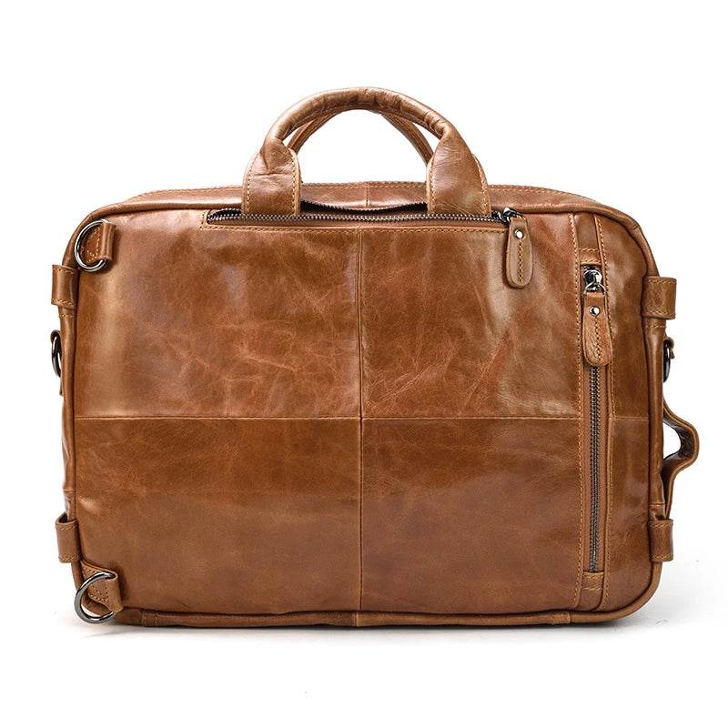 Brown leather backpack backpack for stylish travel and daily use
