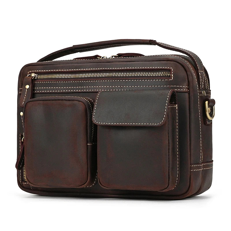Brown leather crossbody mini bag for stylish everyday use
