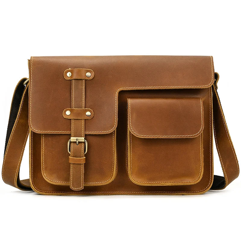 Brown leather crossbody mini bag, stylish and versatile for everyday use