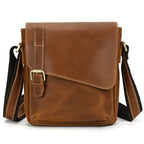 Brown leather crossbody mini bag for everyday use