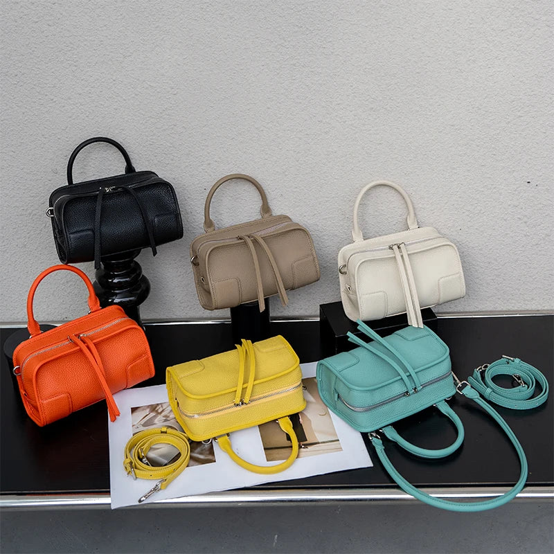 Colorful leather crossbody mini bag for stylish everyday use