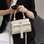 cream leather crossbody mini bag, stylish for everyday use