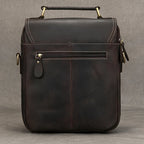 Dark brown leather crossbody mini bag, ideal for daily use