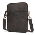 Brown leather crossbody mini bag for everyday use