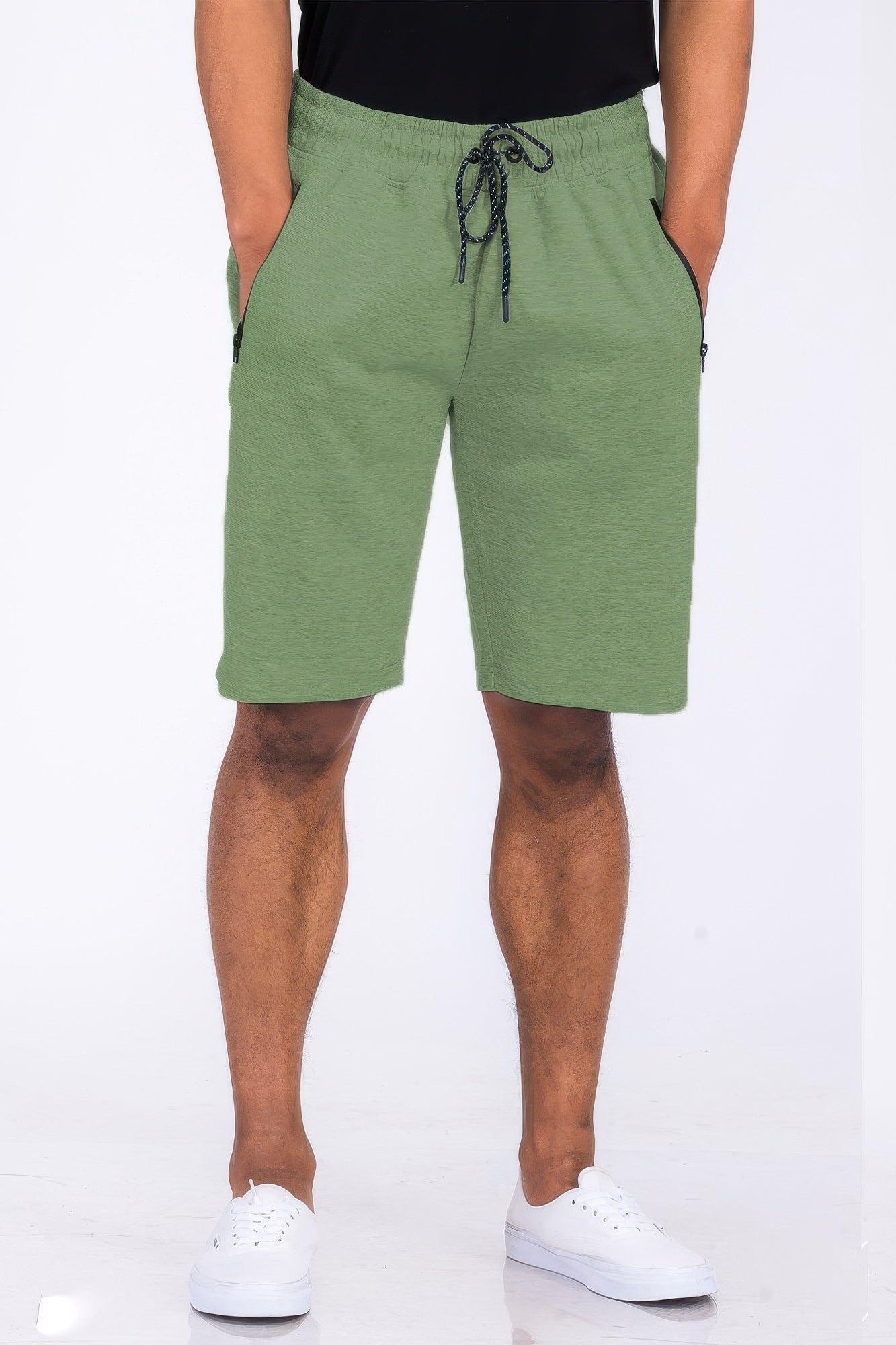 Men's green lounge shorts men, cotton blend, perfect for casual wear