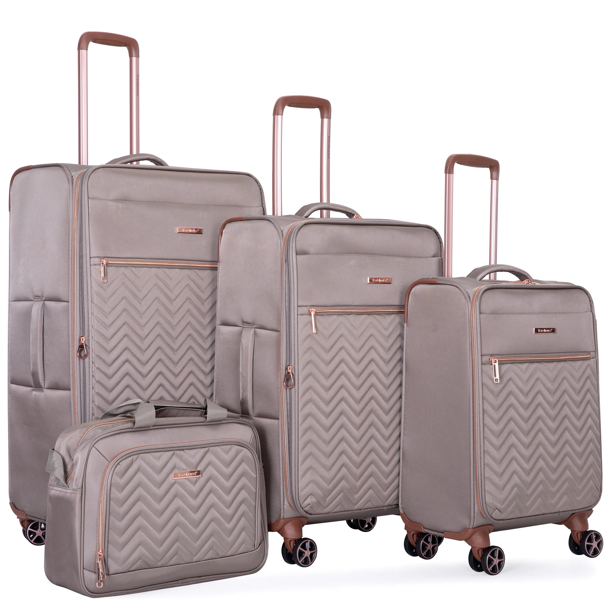 VacationGrabs luggage set in grey, stylish design for travel