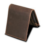 Brown leather wallet for men, stylish and durable for everyday use