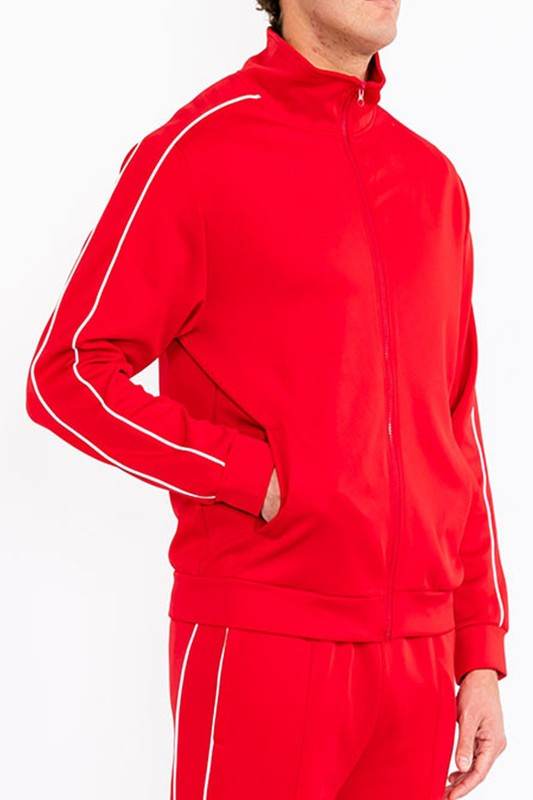WEIV red men's activewear jacket, lightweight material for workouts