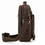 men's crossbody bag in brown leather, perfect for daily use
