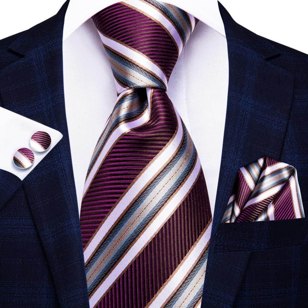 Mens Formal Luxury Wedding Neckties Gravatas 100% Silk - VacationGrabs