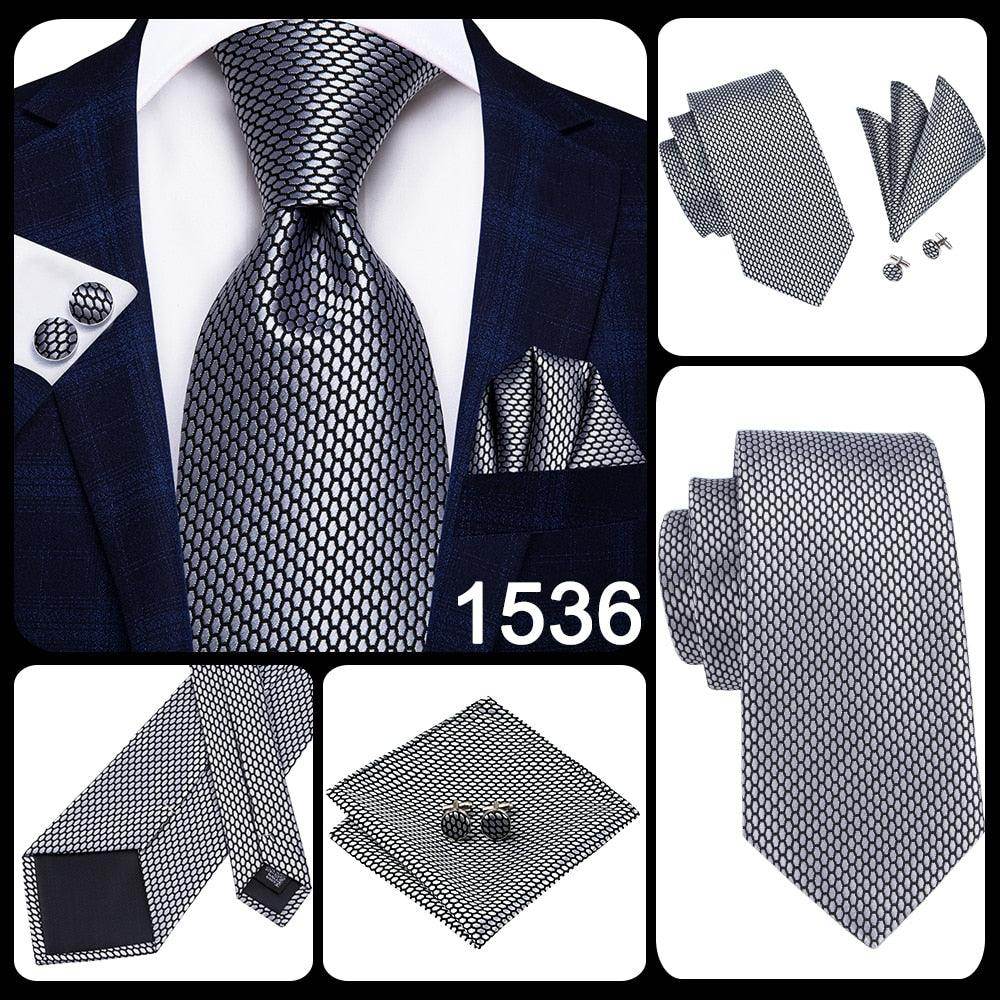 Mens Formal Luxury Wedding Neckties Gravatas 100% Silk - VacationGrabs