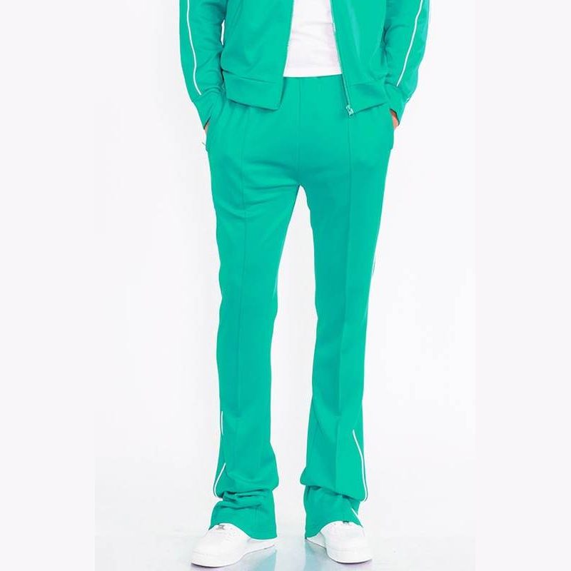 Men's activewear pants in teal, lightweight material for workouts