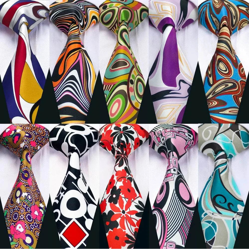 Men's ties in vibrant colors and unique patterns for stylish occasions