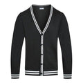 Mens Two Stripe Cardigan Sweaters - VacationGrabs