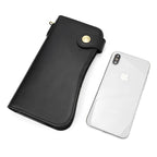 black leather men's wallet, stylish design for everyday use