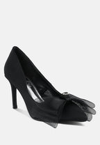 Odette Diamante Embellished Bow Stiletto Pumps