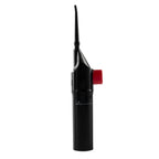 Black portable water flosser for travel, compact and efficient
