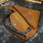 Brown leather crossbody bag, durable design for quality leather protection