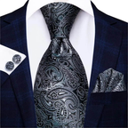 Multicolor Paisley 100% Silk Tie Sets for Men