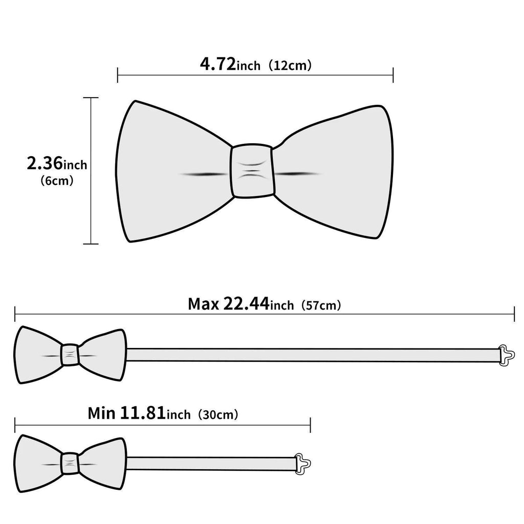 Men's silk bow ties for men, classic style, adjustable size