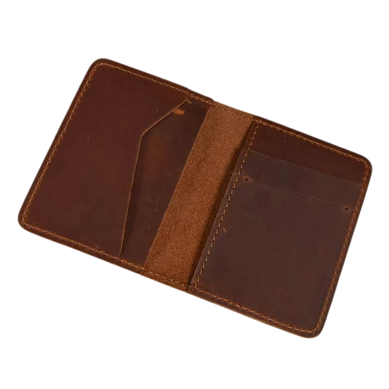 Small Bifold Wallet for Men & Women Slim Leather Coin Card
