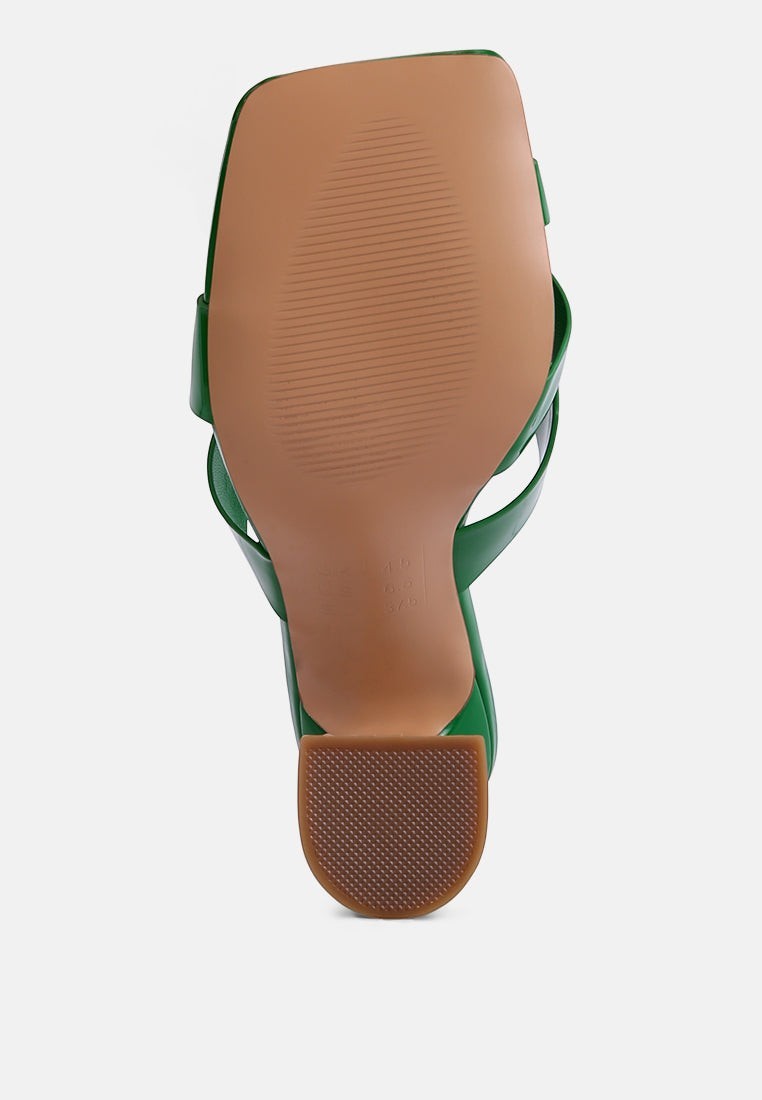 Snatched Intertwined Toe Ring Heeled Sandals
