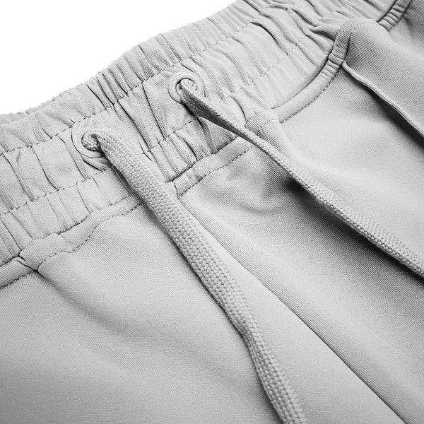 WEIV men's stacked pants in grey, perfect for active workouts