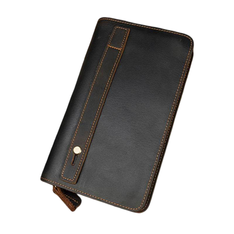 Top Grade Men's Genuine Leather Day Clutch | Crazy Horse