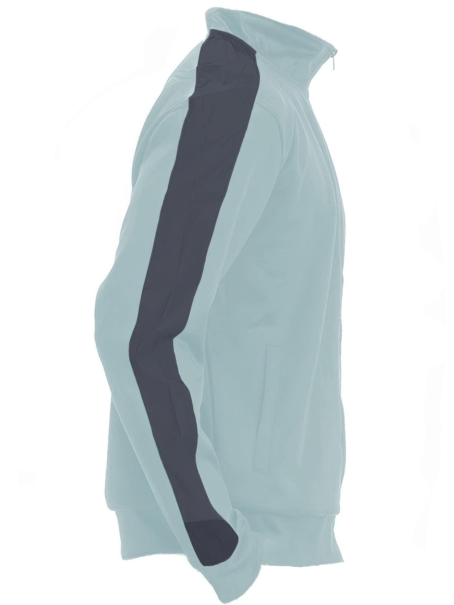 Men's lightweight track jacket in light blue with dark accents for casual wear