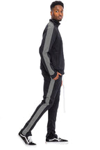 Men's Lime Milo black track pants, athletic fit, comfortable for workouts