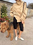 Women's beige trench & coat, perfect for stylish outdoor wear