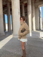 Women's beige trench & coat, stylish, perfect for transitional weather