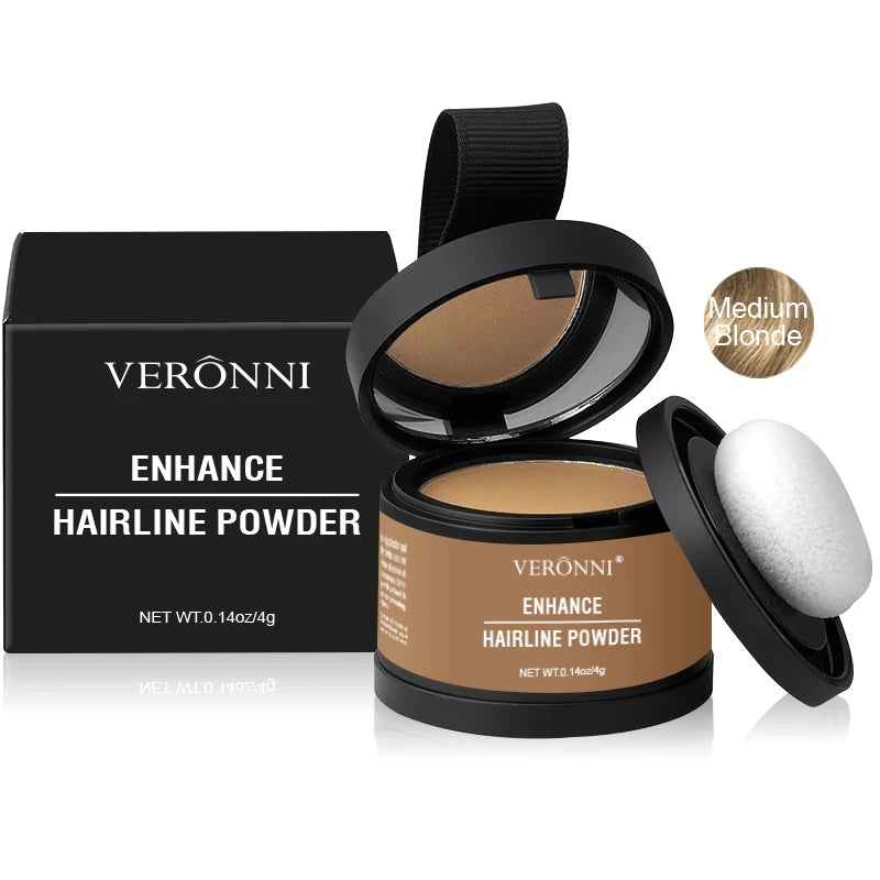 Veronni Enhance Hair Line Powder for thinning hair in medium blonde shade