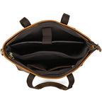 women's handbag tote, brown leather, spacious interior for daily use